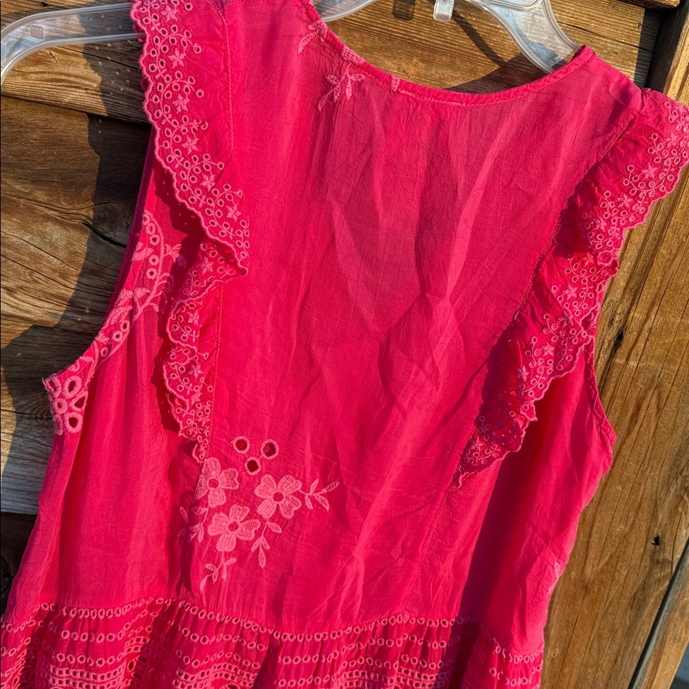 NWOT Johnny was Pink Sleeveless Lace Top - Picture 7 of 8